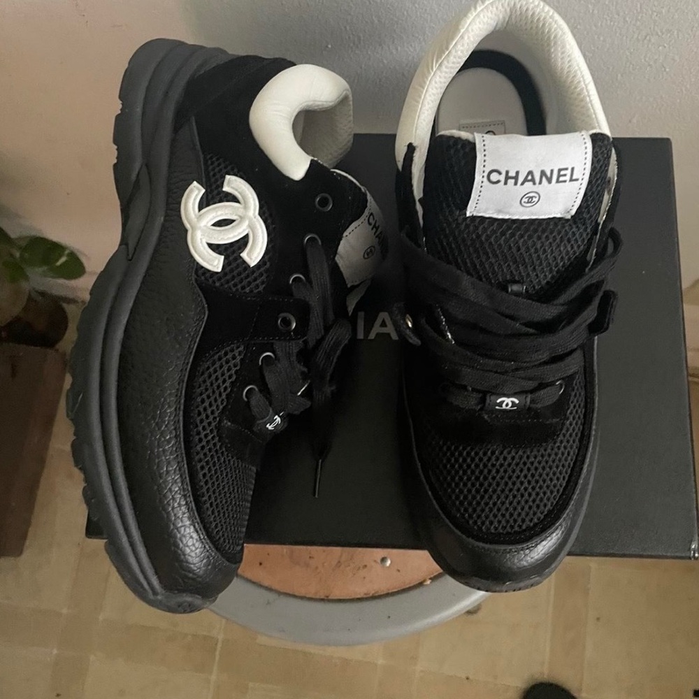 CHANEL Monochrome Athletic Sneakers - Picture 2 of 3